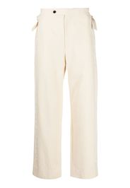 BODE floral-embroidery chino trousers - Nude