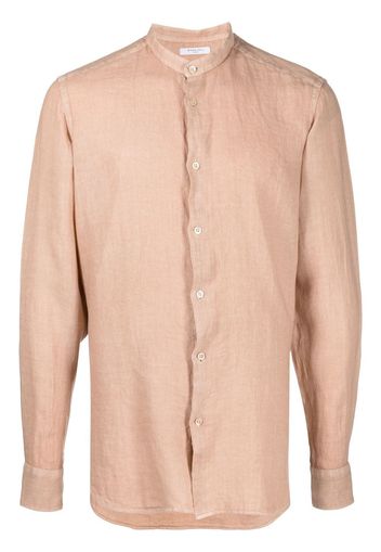 Boglioli long-sleeve linen shirt - Orange