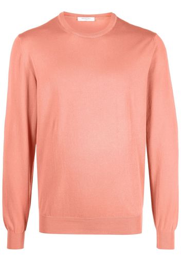 Boglioli fine knit cotton jumper - Orange