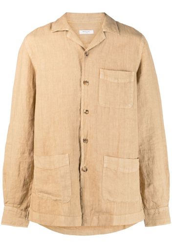 Boglioli plain linen shirt - Nude