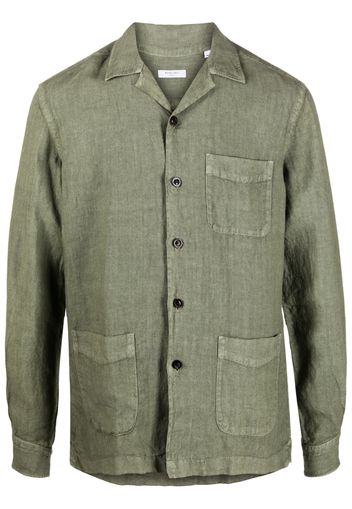 Boglioli plain linen shirt - Grün