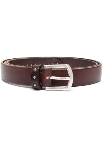 Boglioli metallic-buckle adjustable belt - Braun