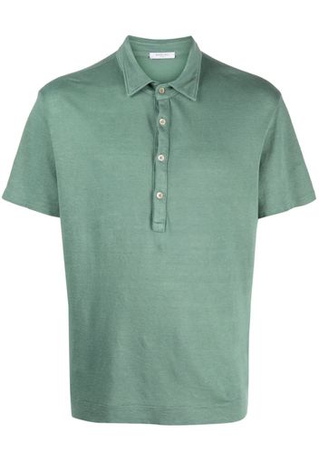 Boglioli short-sleeve linen polo shirt - Grün