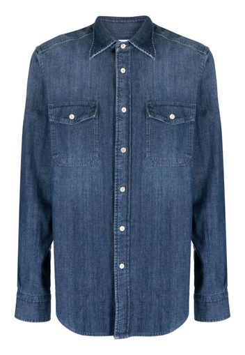 Boglioli denim button-down shirt - Blau