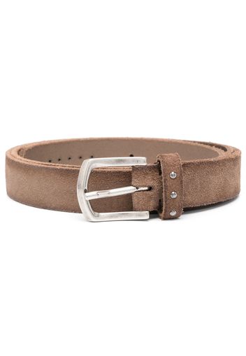 Boglioli buckle-fastening suede belt - Braun