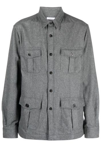 Boglioli cargo-pockets wool shirt - Grau