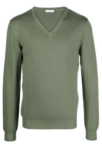 Boglioli V-neck virgin wool jumper - Grün