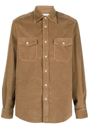 Boglioli button-up cotton shirt - Braun