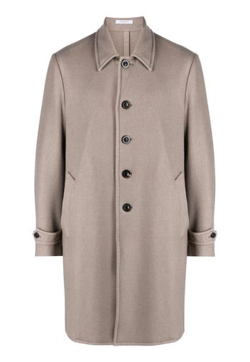 Boglioli virgin-wool single-breasted coat - Nude