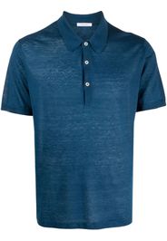 Boglioli semi-sheer polo shirt - Blau