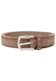 Boglioli buckle-fastening suede belt - Braun