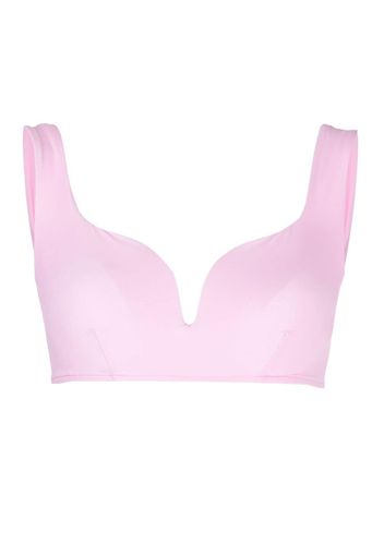 BONDI BORN Ellie V-neck bikini top - Rosa