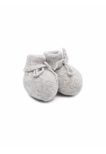Bonpoint cashmere knit pre-walkers - Grau