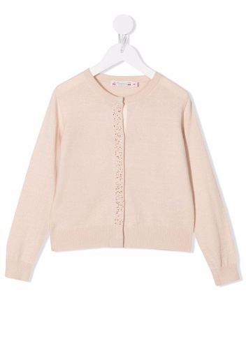 Bonpoint Cardigan mit Pailletten - Nude