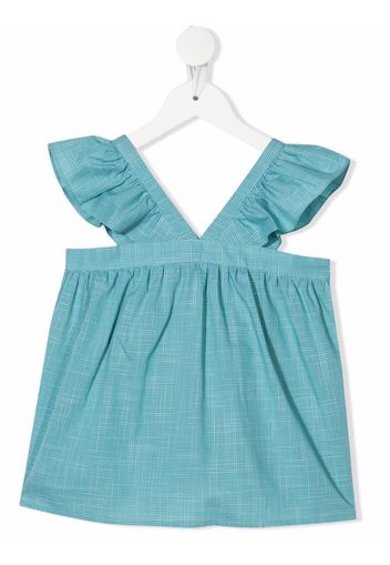 Bonpoint ruffle-trim sleeveless smock top - Grün