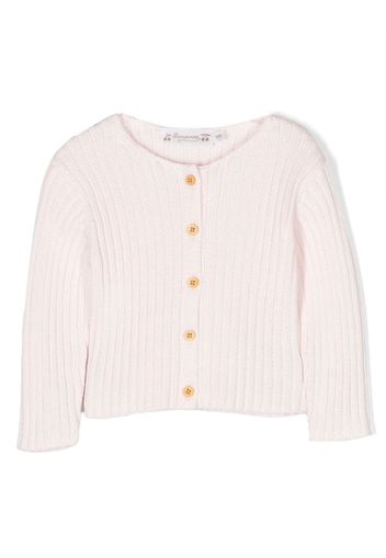 Bonpoint ribbed knit cardigan - Rosa