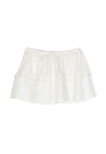 Bonpoint tiered cotton skirt - Weiß