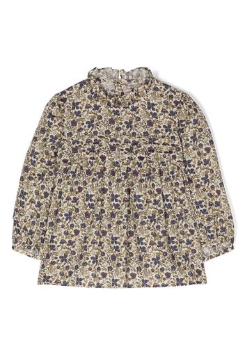 Bonpoint Bluse mit Blumen-Print - Nude