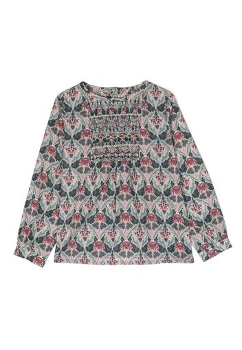 Bonpoint Bluse mit Barock-Print - Grün