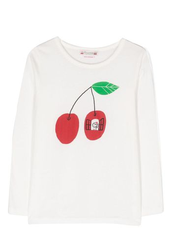 Bonpoint T-Shirt mit Früchte-Print - Weiß