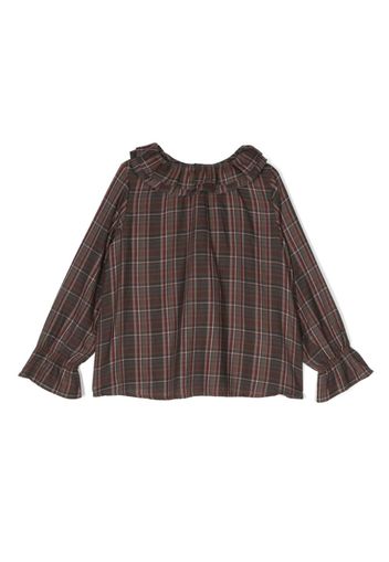 Bonpoint plaid-check pattern blouse - Rot