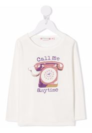 Bonpoint Oberteil mit Slogan - Weiß