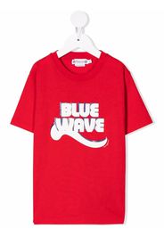 Bonpoint Blue Wave logo-print T-shirt - Rot