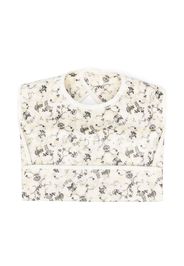 Bonpoint floral-print cotton bib - Nude