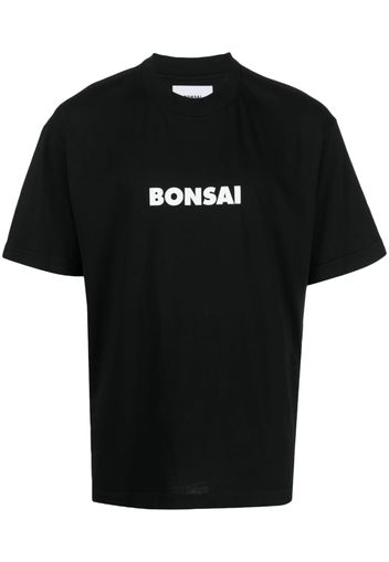 Bonsai logo-print cotton T-shirt - Schwarz