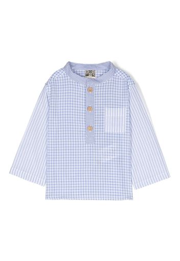 Bonton long-sleeve cotton shirt - Blau