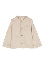 Bonton logo-embroidered cotton jacket - Nude