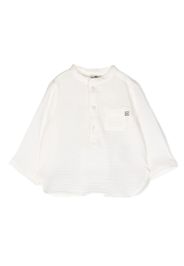Bonton patch-pocket cotton tunic top - Weiß