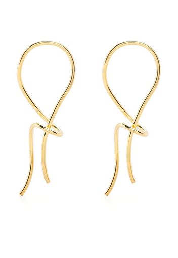 BONVO thread-shaped brass earrings - Gold