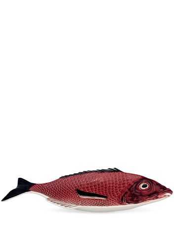 Bordallo Pinheiro Peixes glazed platter - Rot