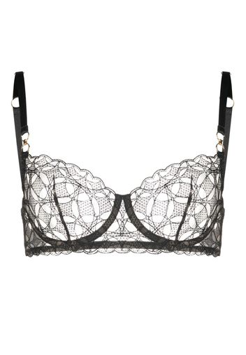 Bordelle Alta embroidered balconette bra - Schwarz