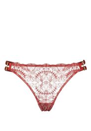 Bordelle Cymatic sheer-lace thong - Rot