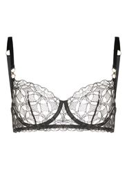 Bordelle Alta embroidered balconette bra - Schwarz