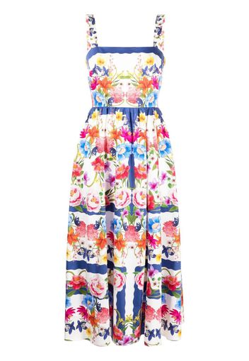 Borgo De Nor floral-print midi dress - Weiß