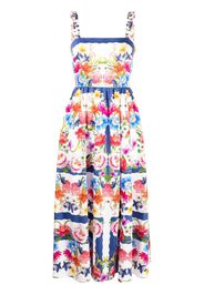 Borgo De Nor floral-print midi dress - Weiß