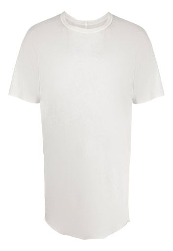 Boris Bidjan Saberi lace-up-detail longline t-shirt - Grau