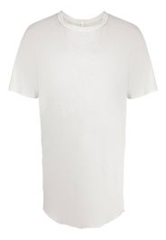 Boris Bidjan Saberi lace-up-detail longline t-shirt - Grau