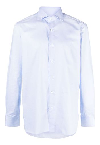 Borrelli spread-collar plain shirt - Blau