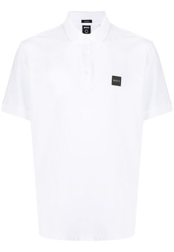 BOSS logo-print polo shirt - Weiß