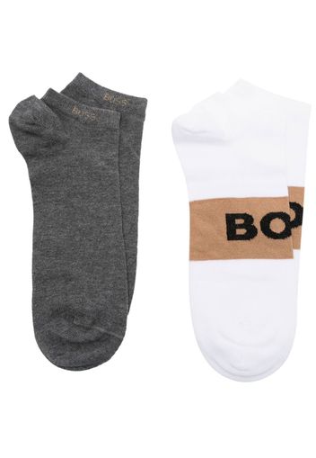 BOSS two-pack logo-embroidered trainer socks - Mehrfarbig