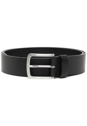 BOSS engraved-logo buckle belt - Schwarz