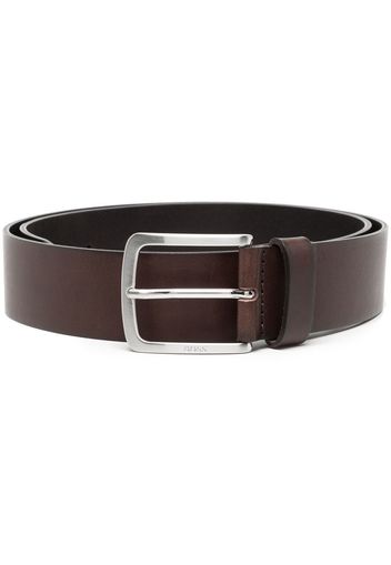 BOSS logo-engraved buckle belt - Braun