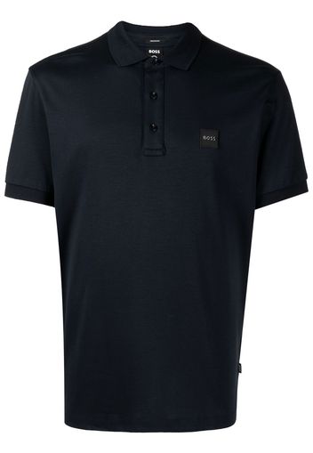 BOSS Poloshirt mit Logo-Patch - Blau