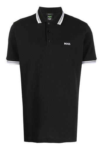 BOSS Poloshirt mit Logo-Stickerei - Schwarz