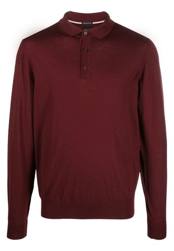 BOSS Langärmeliges Poloshirt - Rot