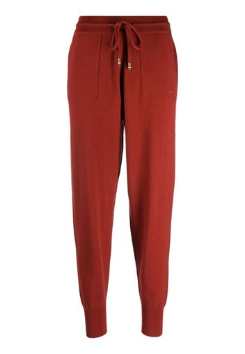 BOSS drawstring waist wool track pants - Rot